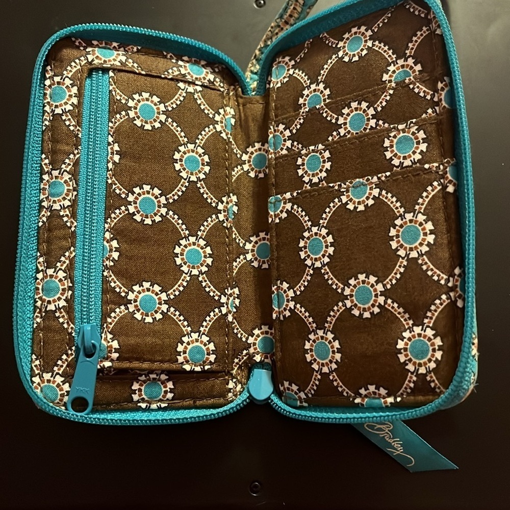 Vera Bradley ID Wallet & Wristlet Totally Turq pattern - Picture 4 of 6